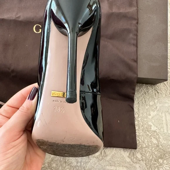 Gucci Vernice Crystal Nero size 38.5 - Picture 4 of 4